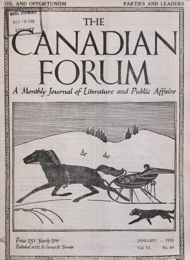 Couverture en noir et blanc comportant un texte et l'image d'un cheval tirant un traîneau dans lequel se trouve une personne.