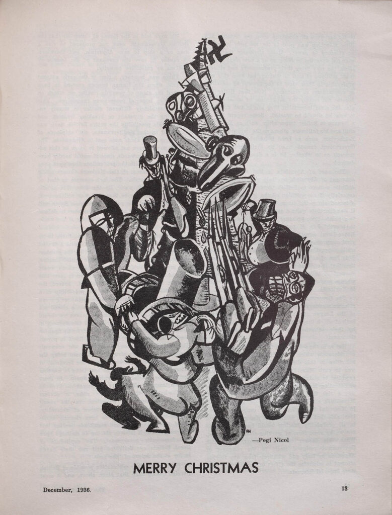Illustration au trait représentant un groupe de musiciens jouant de leurs instruments