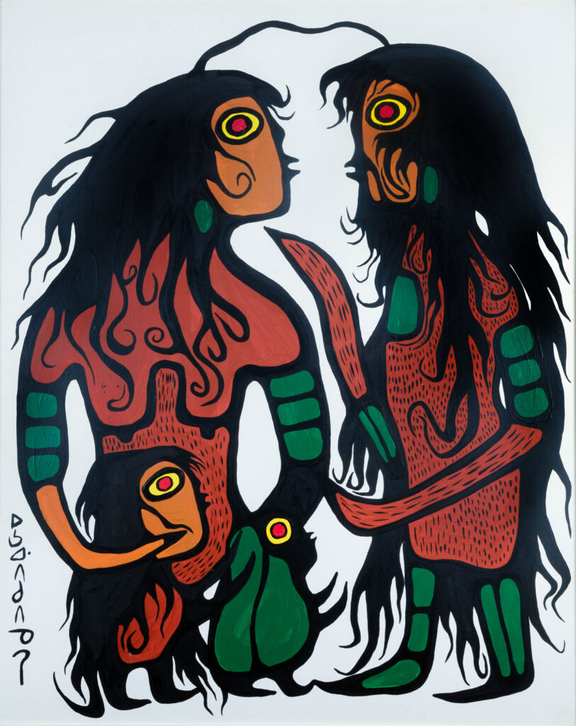 indigenous painting of 4 figures