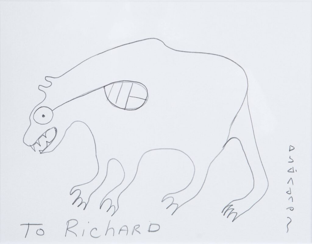 pencil drawing of a bear